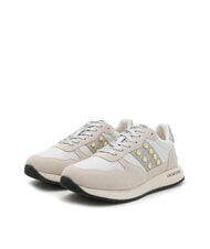 LOVE MOSCHINO DUNE 30 Sneakers with heart studs white/silver10 - Women’s shoes - 1