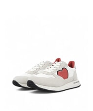 LOVE MOSCHINO DUNE 30 Running sneakers with hearts white/silver - Women&rsquo;s shoes - 1