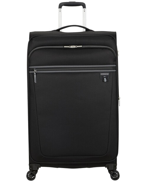 AMERICAN TOURISTER AEROSPIN Large, expandable trolley BLACK - Semi-rigid Trolley Cases