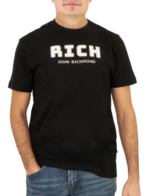 JOHN RICHMOND KUHSE Logo Print T-Shirt black - T-shirt