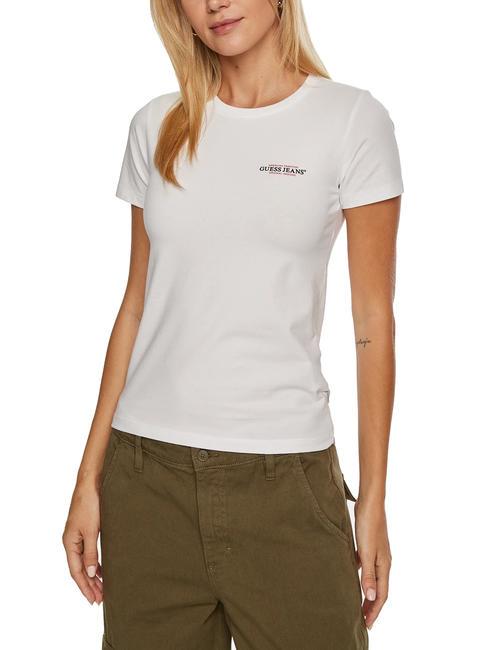 GUESS JEANS SLIM AMERICA Slim fit T-shirt purwhite - T-shirt