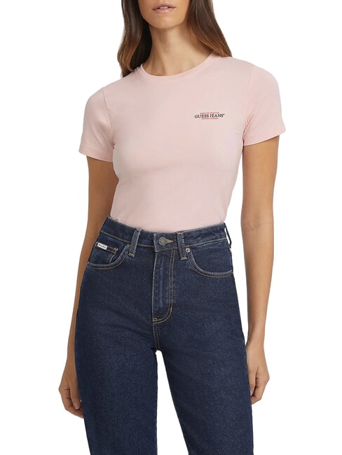 GUESS JEANS SLIM AMERICA Slim fit T-shirt blush cotton - T-shirt