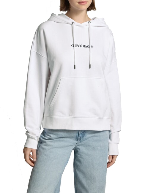 GUESS JEANS EMBRO Hoodie purwhite - Women's Sweatshirts