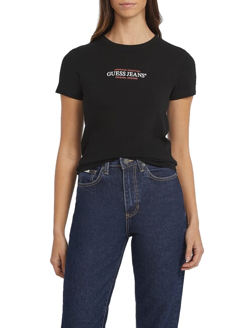 GUESS JEANS SS CN SLIM Short-sleeved T-shirt jetbla - T-shirt