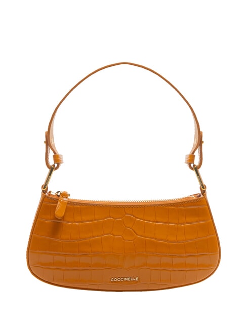 COCCINELLE MERVEILLE CROCO SHINY Shoulder bag and shoulder strap paprika - Women’s Bags
