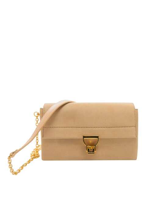 COCCINELLE ARLETTIS PRINT Hammered leather handbag toasted - Women’s Bags