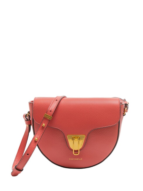 COCCINELLE BEAT SOFT Mini bag in hammered leather cranberries - Women’s Bags