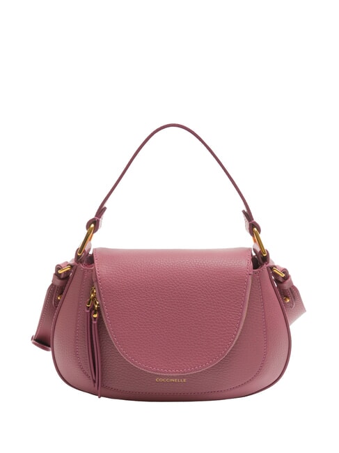 COCCINELLE SOLE Leather bag with shoulder flap pulp pink - Women’s Bags