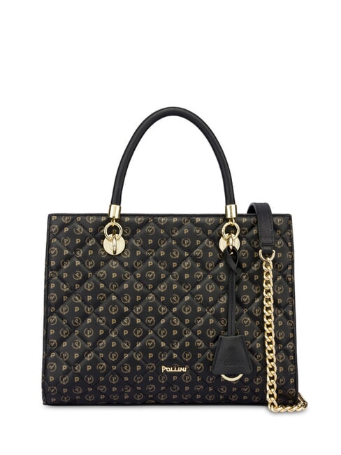 POLLINI HERITAGE MATELASSE Handbag with shoulder strap Black - Women’s Bags