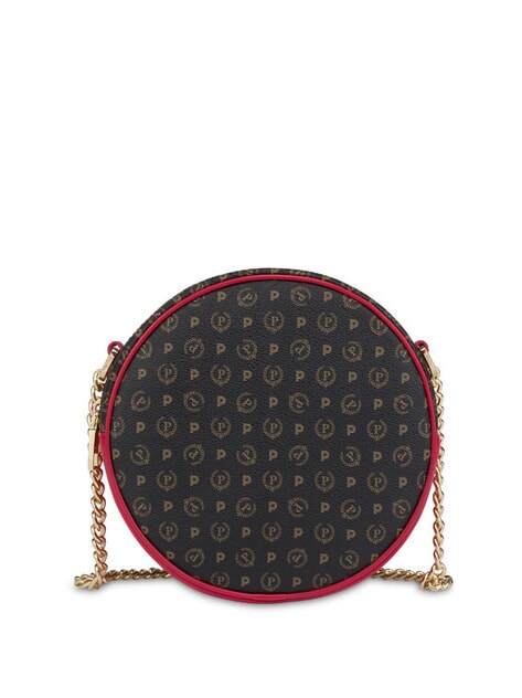 POLLINI HERITAGE Mini round bag with chain black lacquer - Women’s Bags