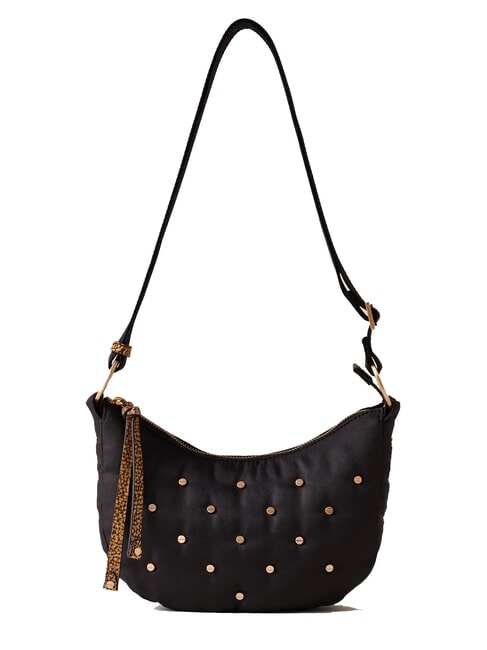 BORBONESE COLETTE Mini shoulder bag black / natural op - Women’s Bags