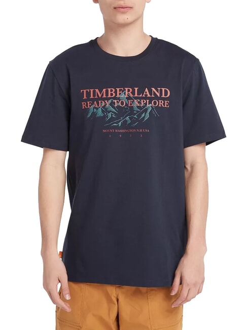 TIMBERLAND TFO SS OUTDOOR  Cotton T-Shirt dark sapphire - T-shirt