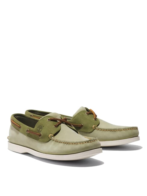 TIMBERLAND CLASSIC BOAT  Suede leather shoes light green - Men’s shoes