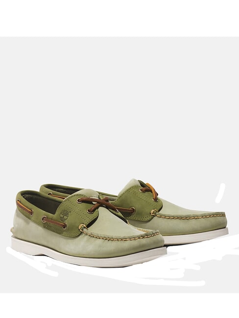 TIMBERLAND CLASSIC BOAT  Suede leather shoes light green - Men’s shoes