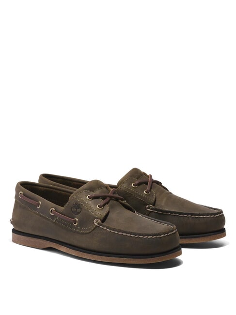 TIMBERLAND CLASSIC BOAT  Suede leather shoes olive - Men’s shoes