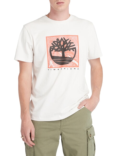 TIMBERLAND SHORT SLEEVE Cotton T-Shirt vintage white - T-shirt