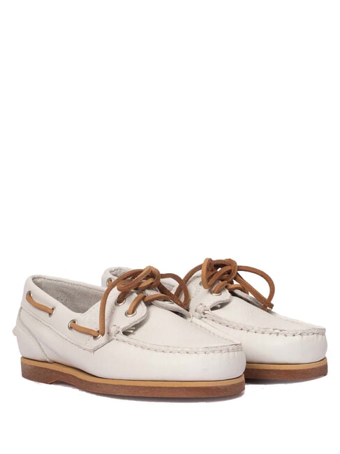 TIMBERLAND CLASSIC BOAT  Leather boat shoes white full grain - Women’s shoes