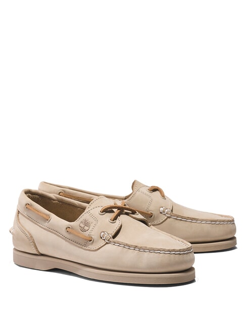 TIMBERLAND CLASSIC BOAT Boat shoes, in suede leather light beige - Women’s shoes