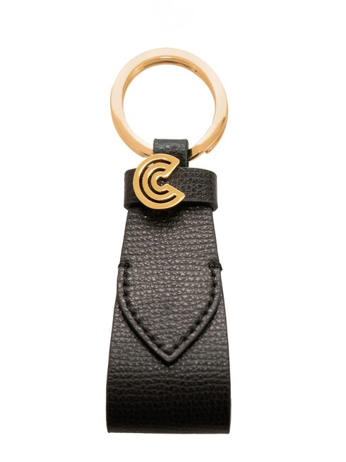 COCCINELLE MYRINE TEXTURED  Leather Keychain Black - Key holders