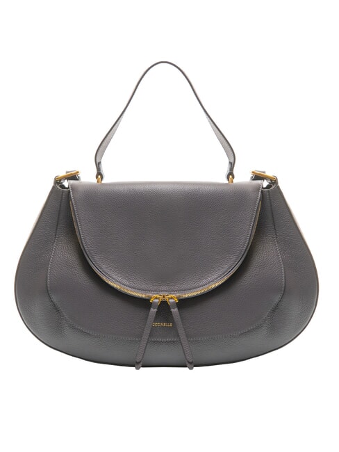 COCCINELLE SOLE Handbag, with shoulder strap, in leather slate - Women’s Bags
