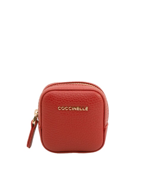 COCCINELLE CUBE  Leather key case/coin purse ruby - Key holders
