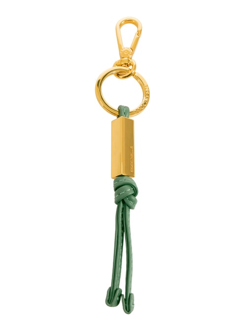 COCCINELLE ESSENTIAL Leather and metal keychain kale greens - Key holders