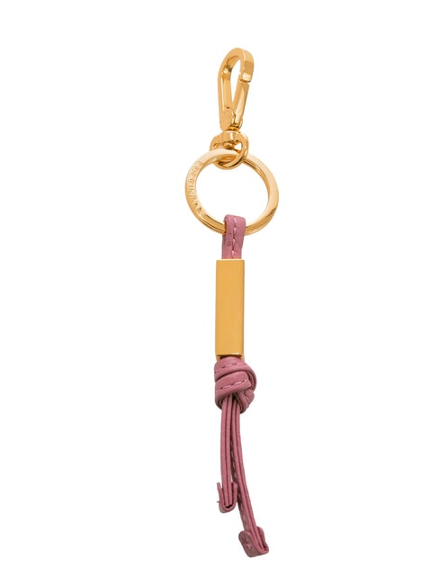COCCINELLE ESSENTIAL Leather and metal keychain pulp pink - Key holders