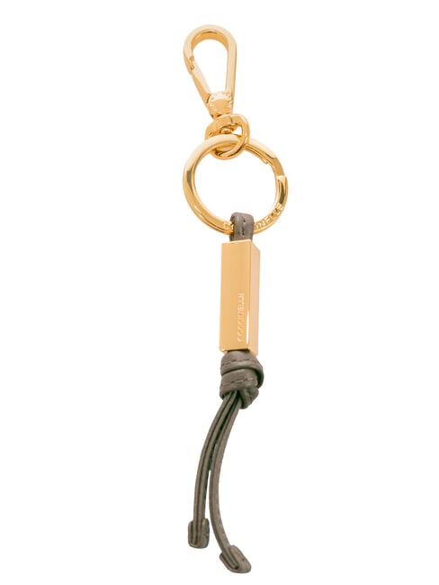 COCCINELLE ESSENTIAL Leather and metal keychain coffee - Key holders