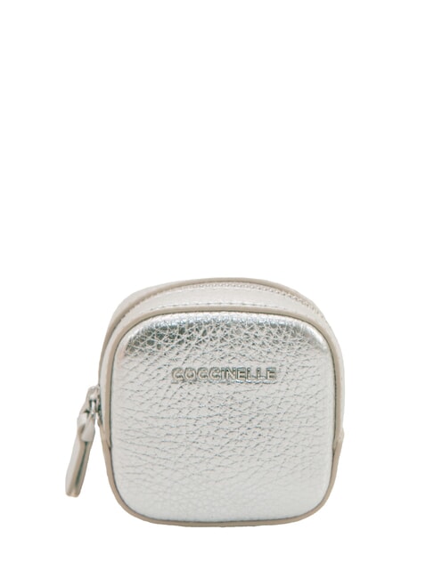 COCCINELLE CUBE  Leather key case/coin purse SILVER - Key holders