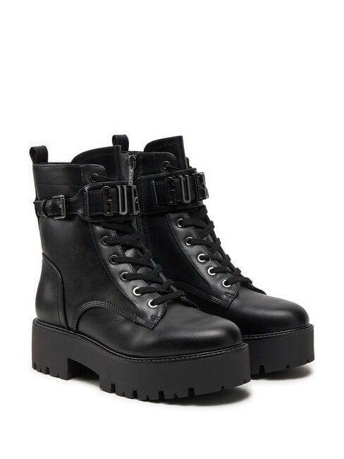 GUESS VAIRES Logo amphibious boots BLACK - Women’s shoes