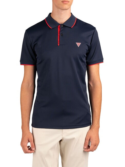 GUESS SS TECH STRETCH Short-sleeved polo shirt smartblue - Polo shirt