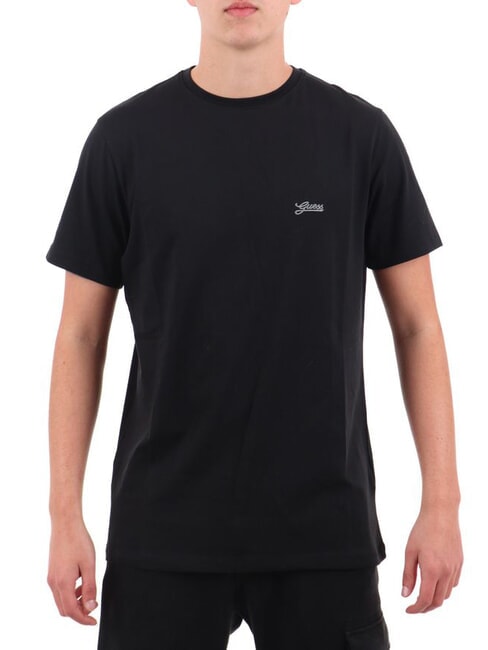 GUESS BASIC PIMA Stretch cotton T-shirt jetbla - T-shirt