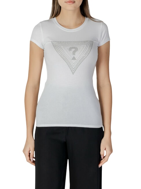 GUESS SS TRIANGLE OMBRE R3  Short-sleeved T-shirt purwhite - T-shirt