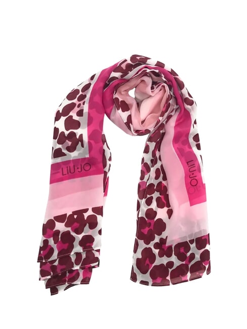 LIUJO MIX ANIMALIER  Printed scarf pink berry - Scarves