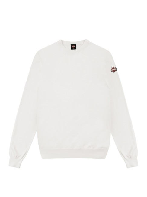COLMAR SUPERFINE Cotton crew neck sweater white - Men's Sweaters