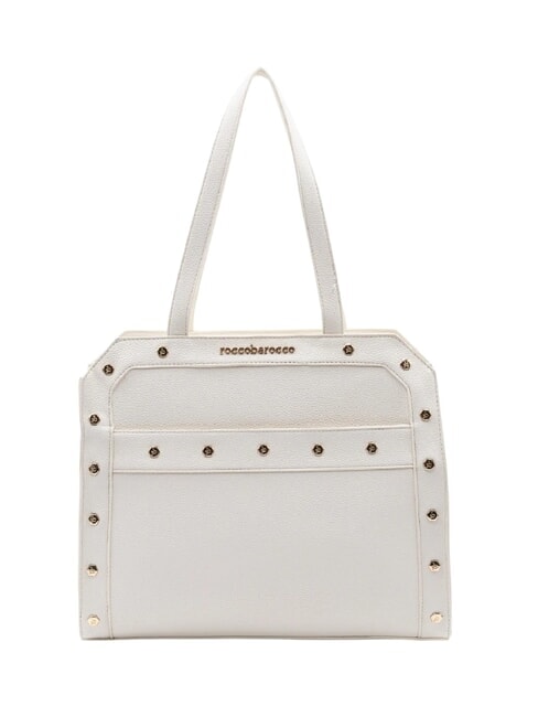ROCCOBAROCCO GRACE Shoulder bag with studs White - Women’s Bags
