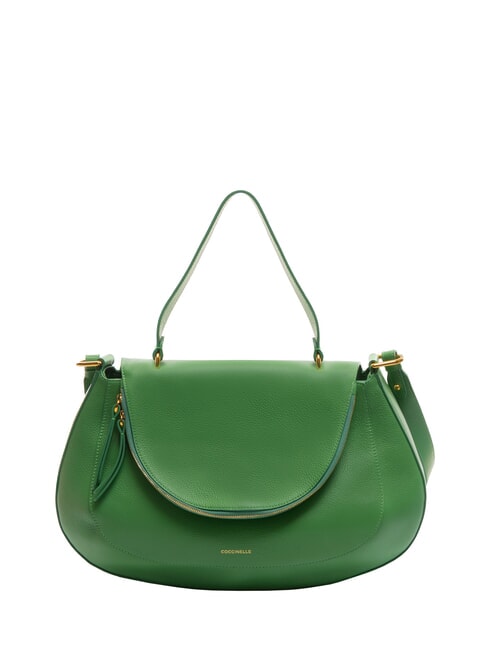 COCCINELLE SOLE Handbag, with shoulder strap, in leather peppermint - Women’s Bags