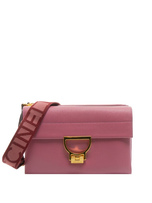 COCCINELLE ARLETTIS SIGNATURE Leather bag with shoulder strap pulp pink - Women’s Bags