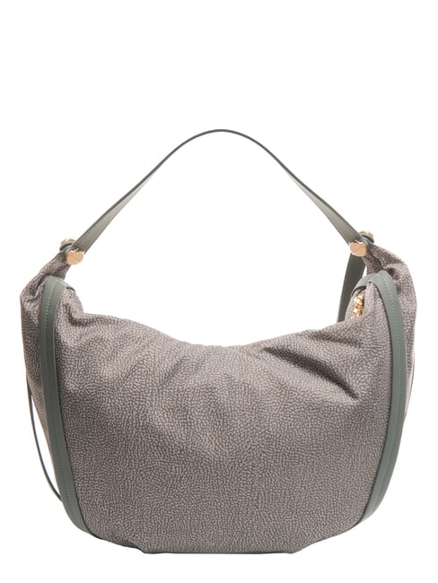 BORBONESE NEW ORBIT NYLON OP Large shoulder bag with shoulder strap clay grey - Women’s Bags