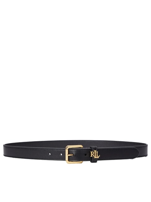 RALPH LAUREN LOGO Leather belt BLACK - Belts