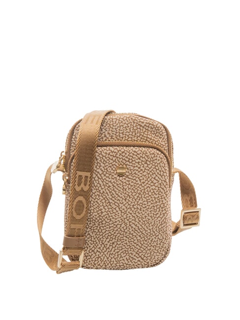 BORBONESE CLASSICA Smartphone holder micro bag Beiger sea - Women’s Bags