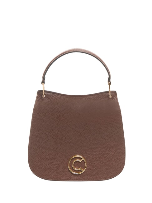 COCCINELLE LEILANI Leather handbag with shoulder strap carob - Women’s Bags