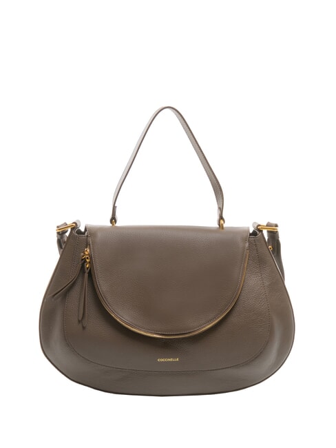 COCCINELLE SOLE Handbag, with shoulder strap, in leather coffee - Women’s Bags