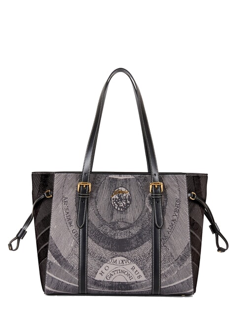 GATTINONI PLANETARIUM Shoulder shopping bag BLACK - Women’s Bags
