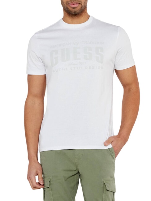 GUESS SS BSC TRADITION  Cotton T-Shirt purwhite - T-shirt