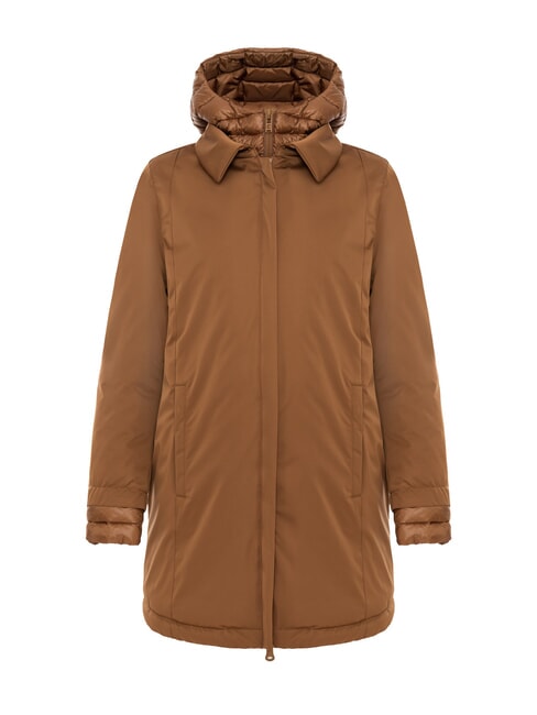 COLMAR SURROUNDING Long padded jacket with hood mushroom - Women's Jackets
