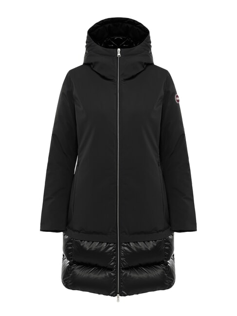 COLMAR PURENESS Bi-material down jacket with hood black - Women's down jackets