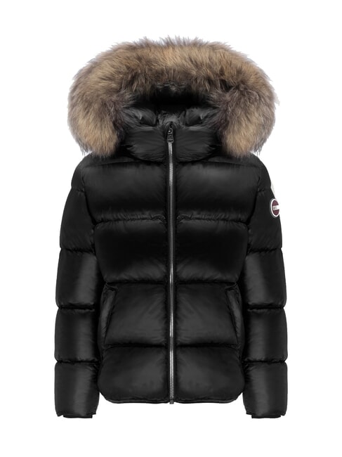 COLMAR FRIENDLY Down jacket with fur hood black dark steel - Baby Jackets