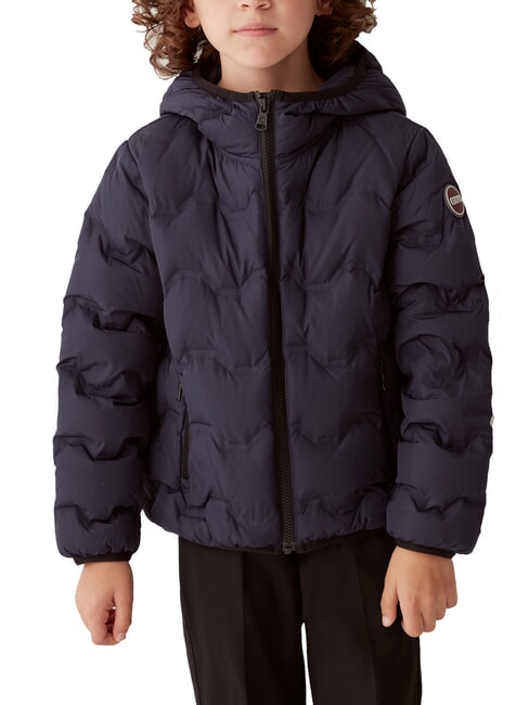 COLMAR UNCOMMON Quilted down jacket with hood navy blue - Baby Jackets