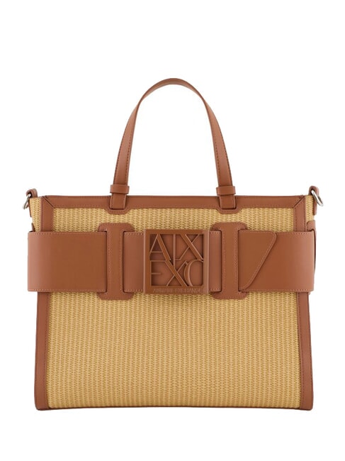 ARMANI EXCHANGE SUSIE STRAW Handbag, with shoulder strap whiskey - Women’s Bags